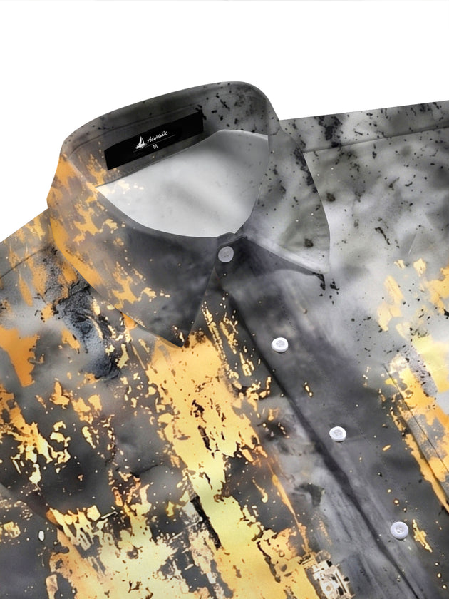 Abstract Men's Pocket Short Sleeve Shirts