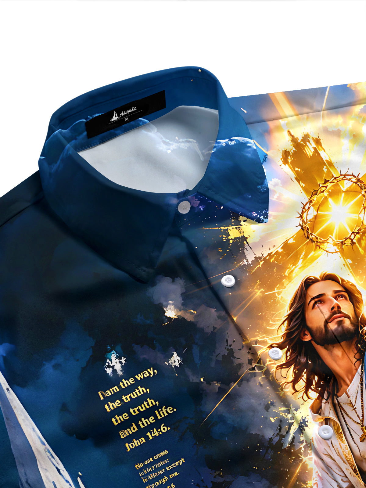 Dark Jesus Cross White Dove Faith Men's Pocket Short Sleeve Shirts