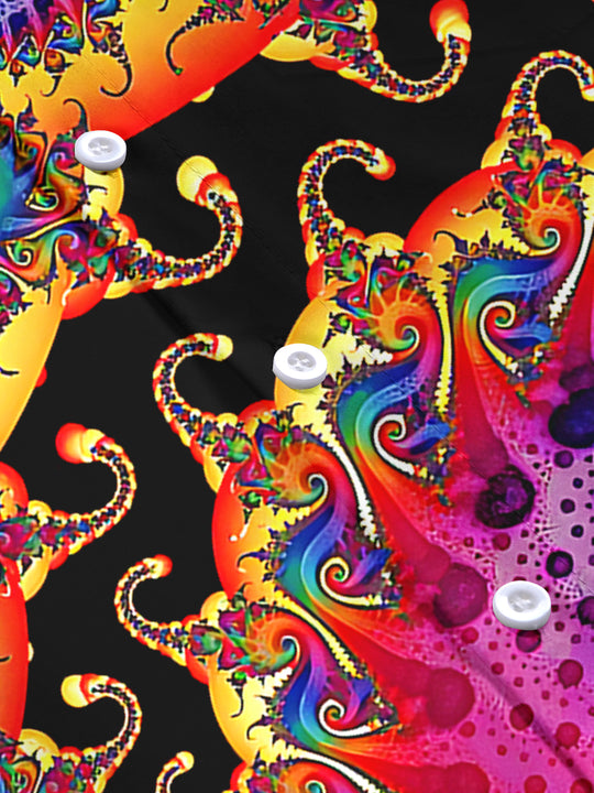 Abstract Women's Short Sleeve Shirts