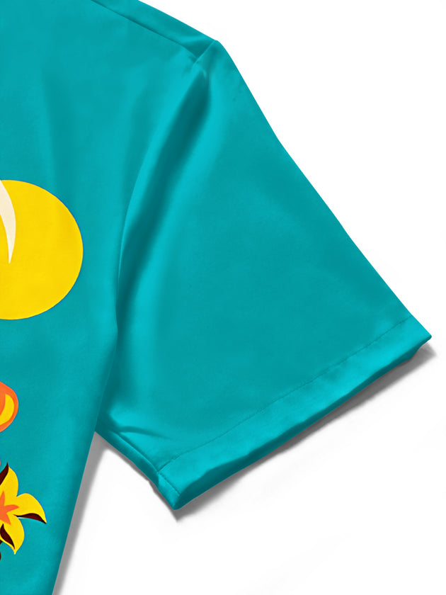 Hawaiian Coconut Tree Men's Pocket Short Sleeve Shirts