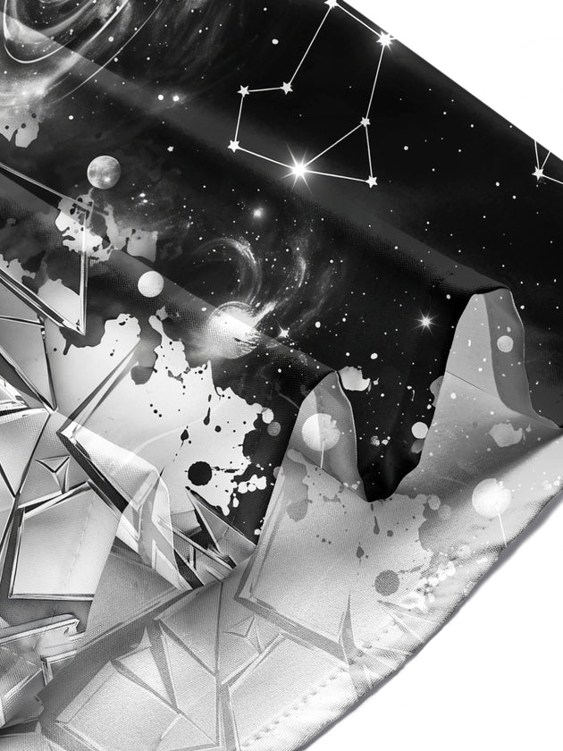 Adaychic Men's Cosmic Space Planets And Constellations Print Long Sleeve Shirt with Chest Pocket