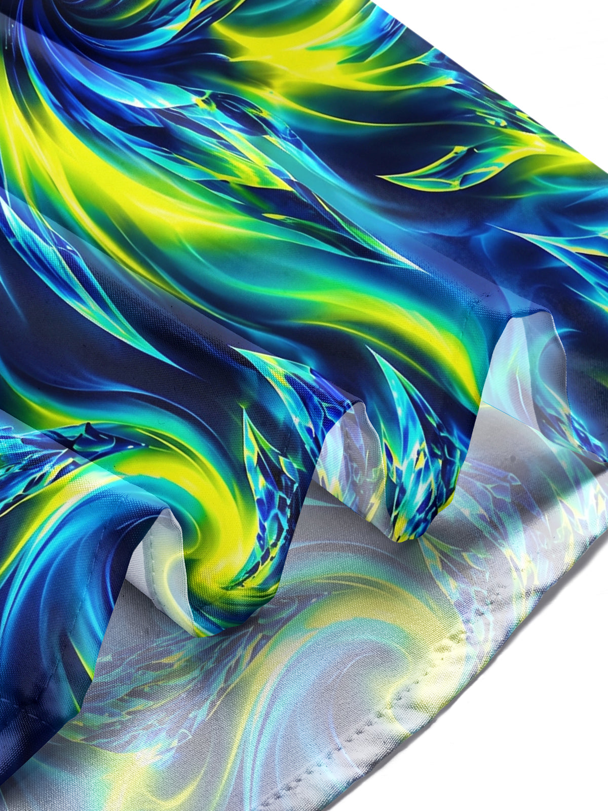 Adaychic Men's Printed Abstract Swirling Fluid Pattern Long Sleeve Shirt with Chest Pocket