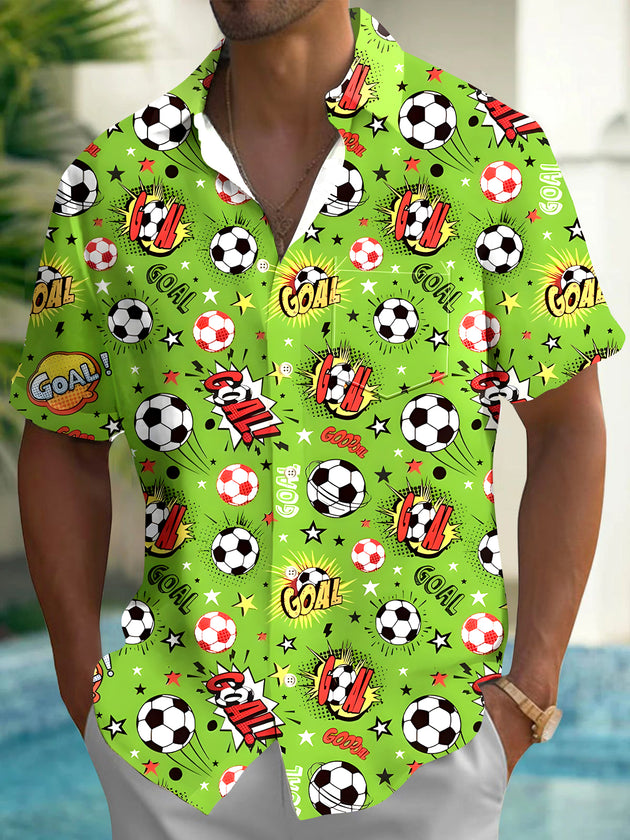 men's sports print shirt front view