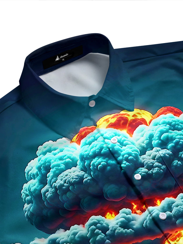 Skull Cloud Men's Pocket Short Sleeve Shirts