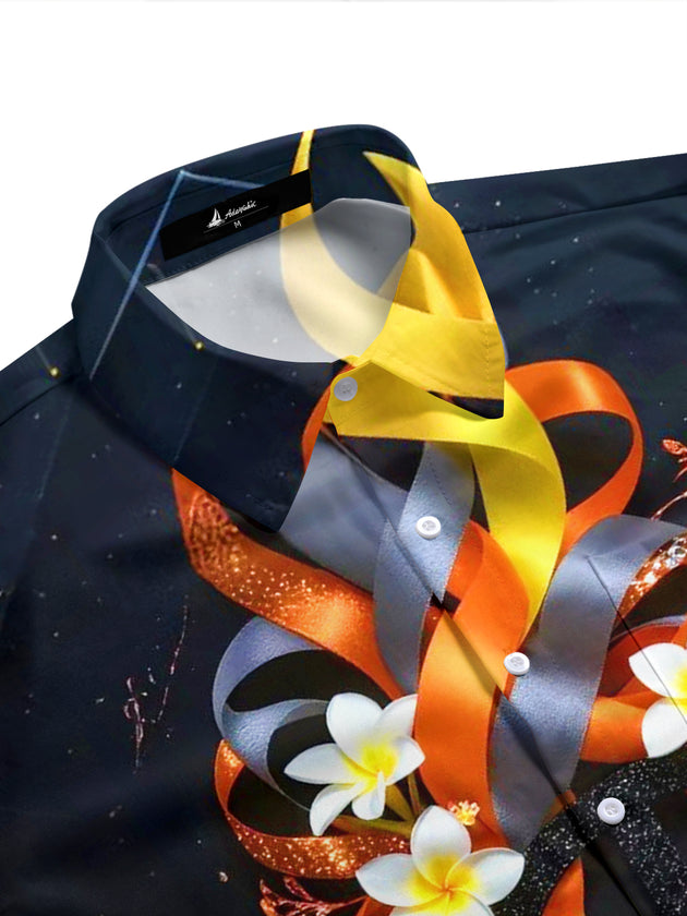 men's botanical shirt side view