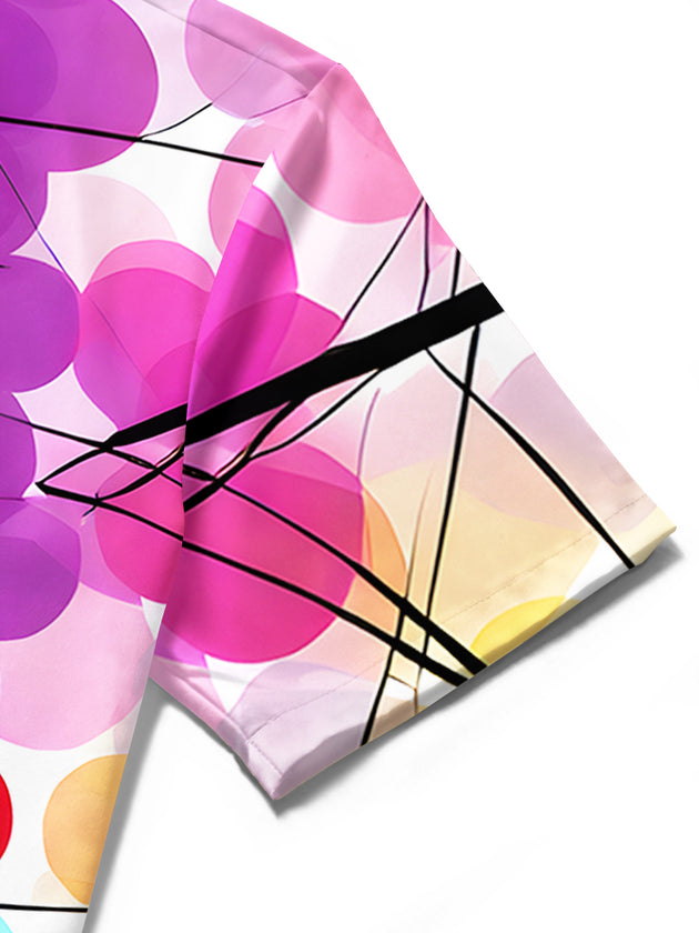 Tie Dye Abstract Men's Pocket Short Sleeve Shirts