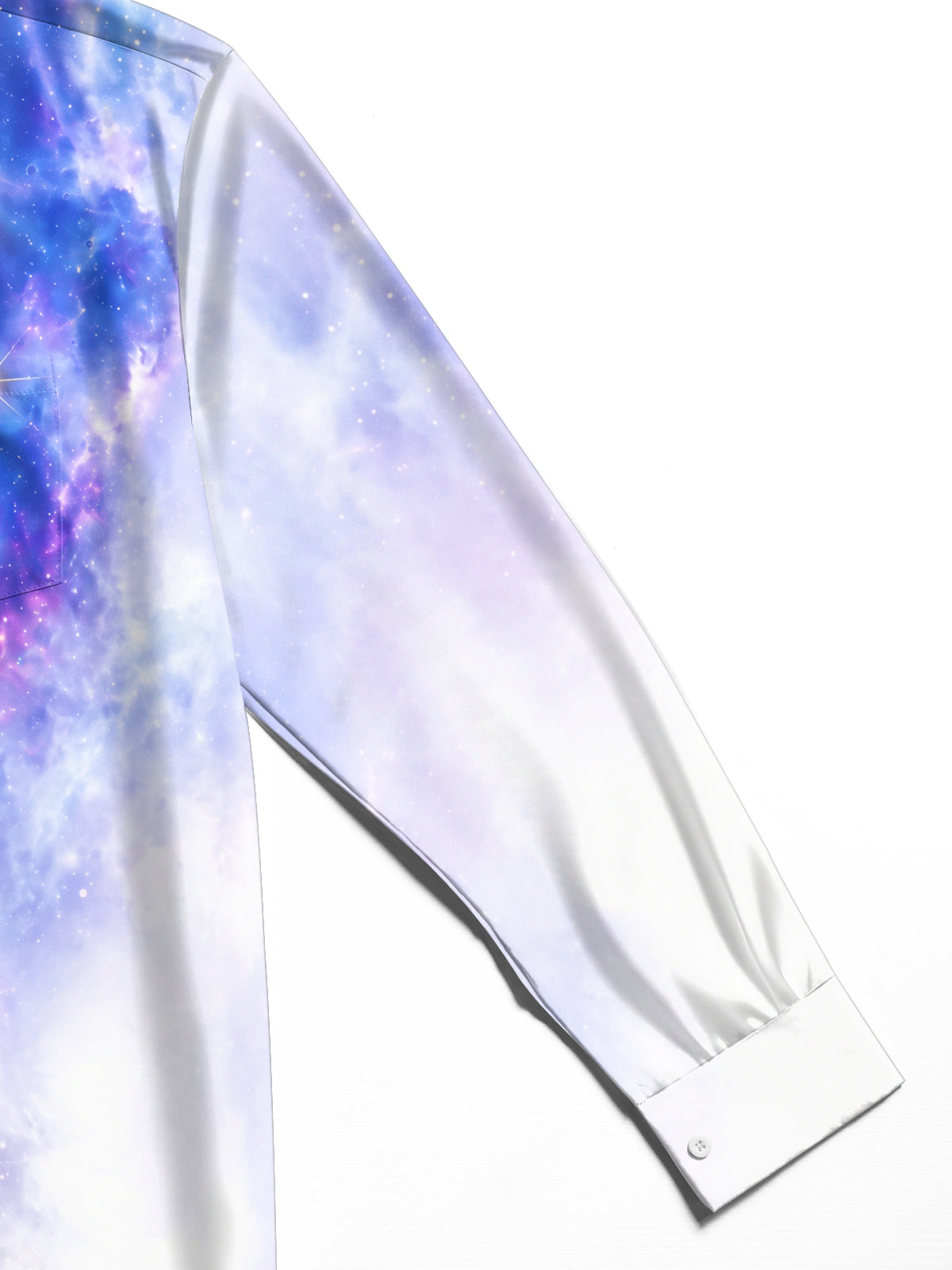 Adaychic Men's Printed Galaxy Nebula And Stars Print Long Sleeve Shirt with Chest Pocket