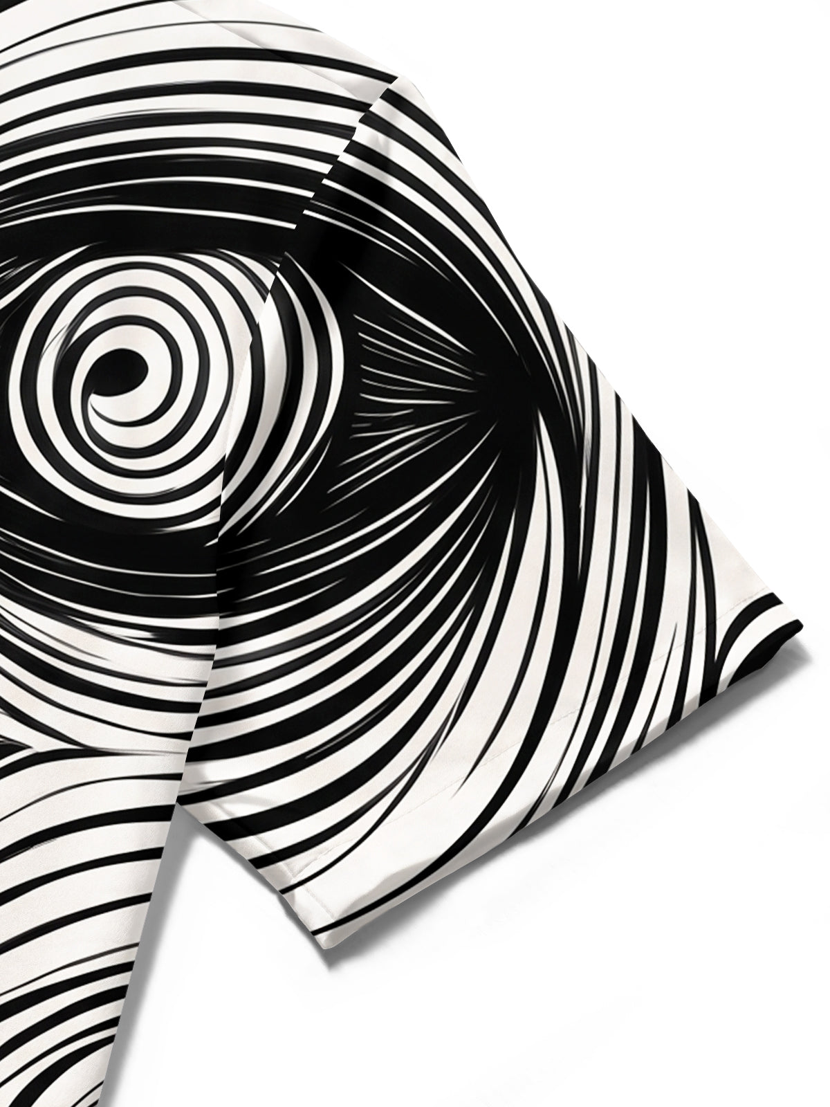 Adaychic Men's Geometric Abstract Face Swirl Print Short Sleeve Button Down Shirt with Chest Pocket