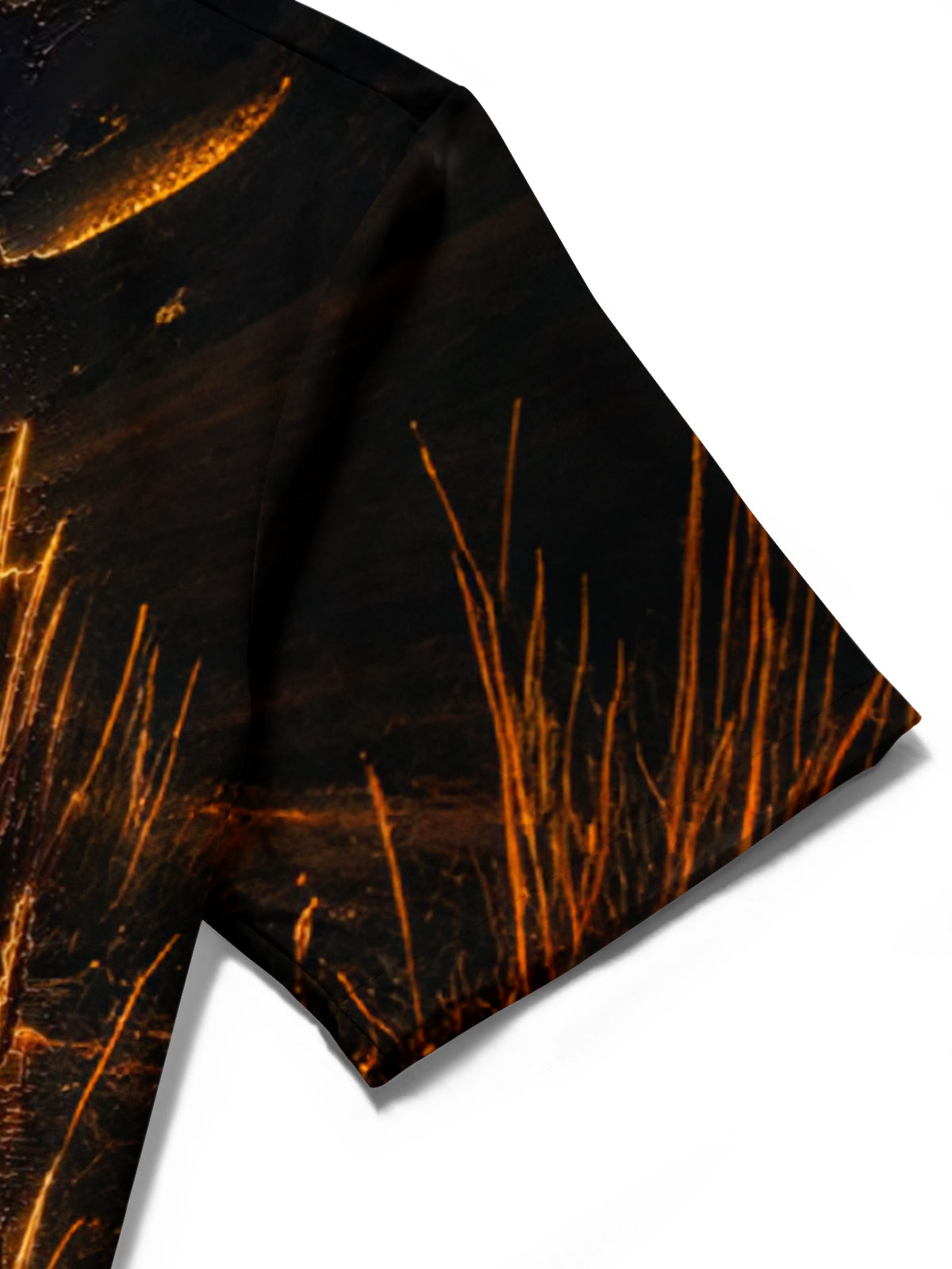 Adaychic Men's Hawaiian Flamingo Sunset Print Short Sleeve Shirt with Chest Pocket