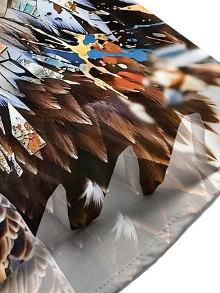 Men's short sleeve patriotic eagle print shirt lifestyle shot for Independence Day