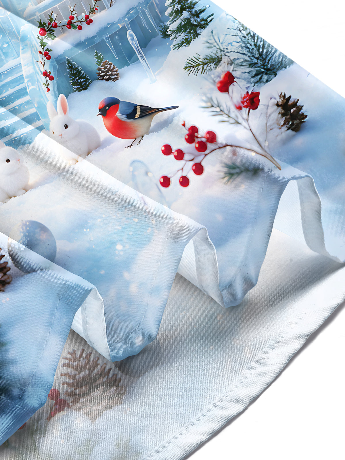 Adaychic Men's Long Sleeve Shirt - Winter Cabin With Snowy Christmas Tree Roof Print with Chest Pocket