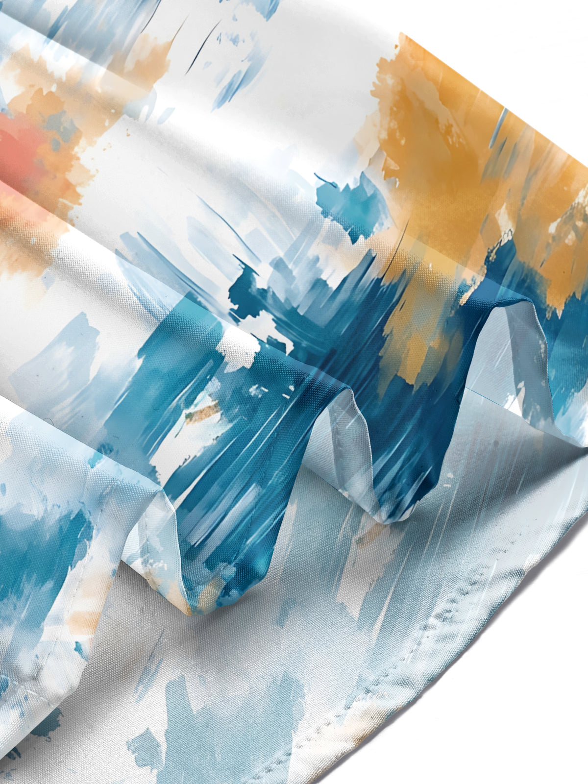 Adaychic Men's Tie Dye Abstract Tie Dye Brushstrokes Print Long Sleeve Shirt with Chest Pocket