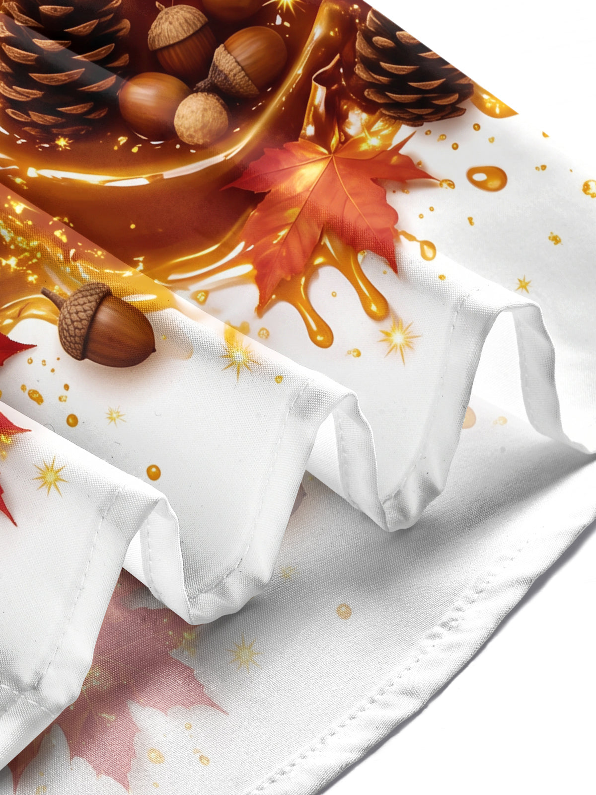 Adaychic Men's Printed Autumn Pumpkin And Pomegranate Print Long Sleeve Shirt with Chest Pocket