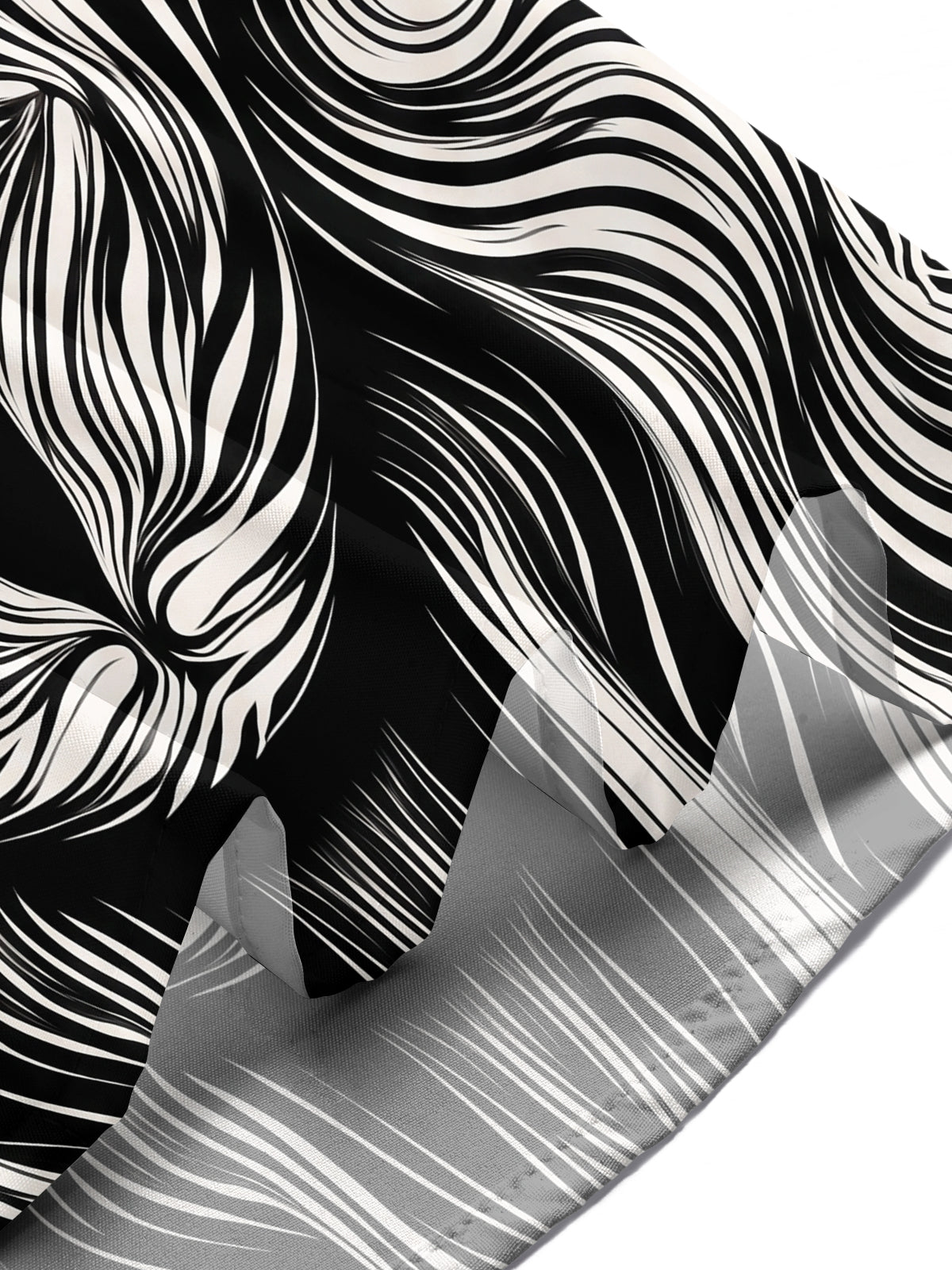 Adaychic Men's Geometric Abstract Face Swirl Print Short Sleeve Button Down Shirt with Chest Pocket