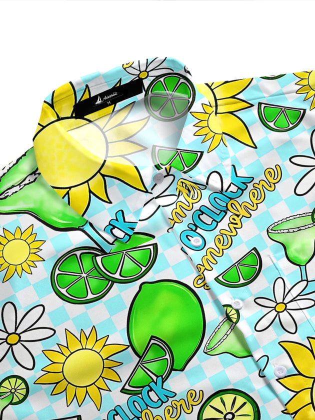 It's 5 O'Clock Some Where Men's Pocket Short Sleeve Shirts