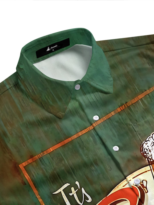 Vintage Beer Men's Pocket Short Sleeve Shirts
