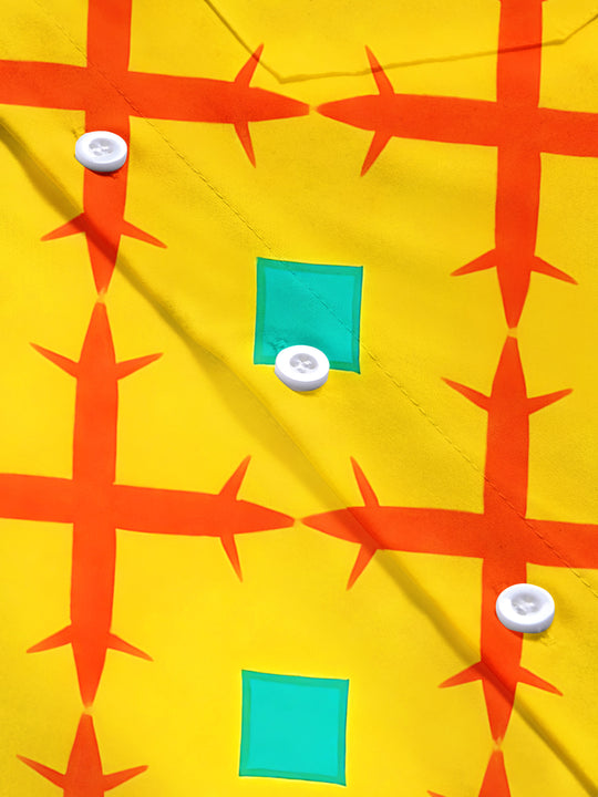 Pineapple Men's Pocket Short Sleeve Shirts