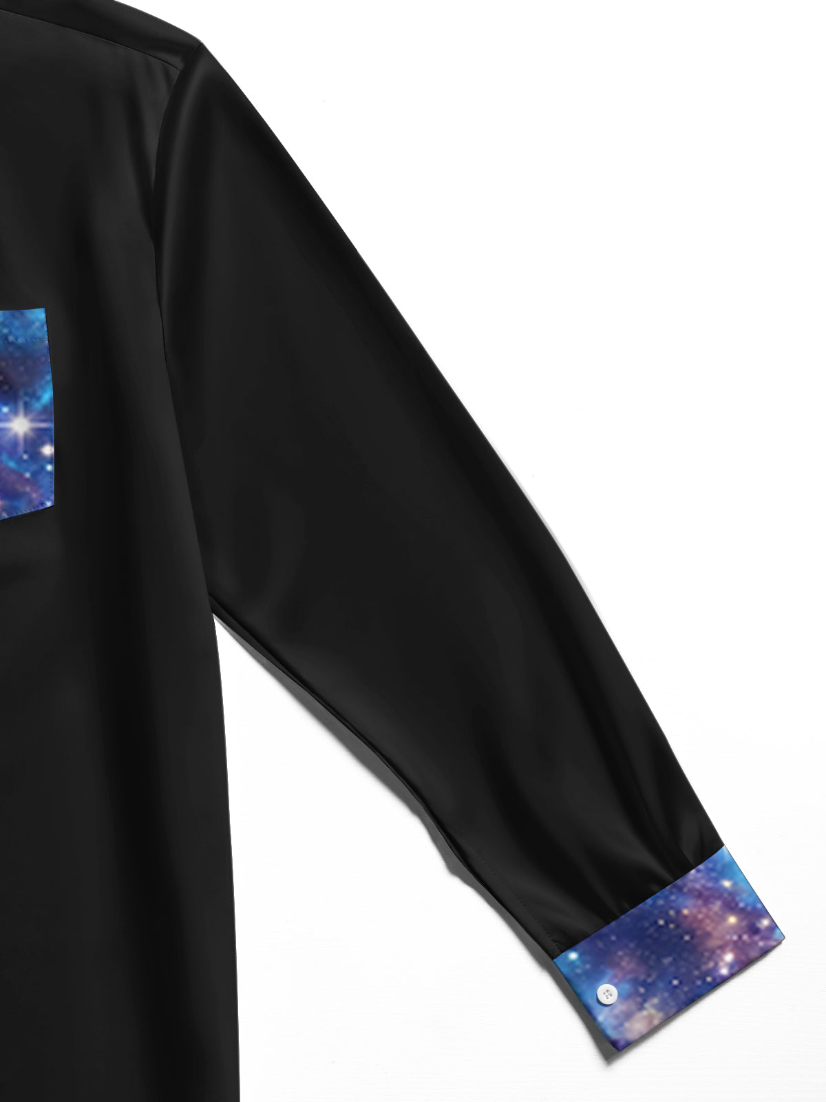 Adaychic Men's Printed Starry Sky And Stars Print Long Sleeve Shirt with Chest Pocket