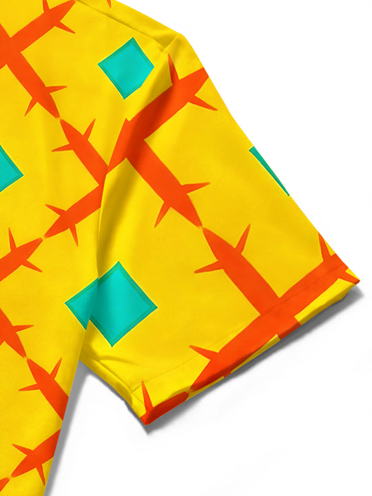 Pineapple Men's Pocket Short Sleeve Shirts