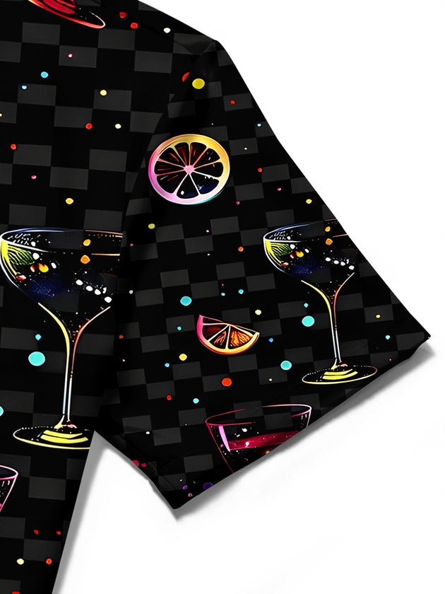 Hawaiian Cocktail Men's Pocket Short Sleeve Shirts