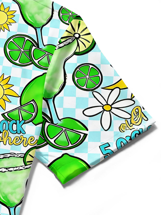 It's 5 O'Clock Some Where Men's Pocket Short Sleeve Shirts