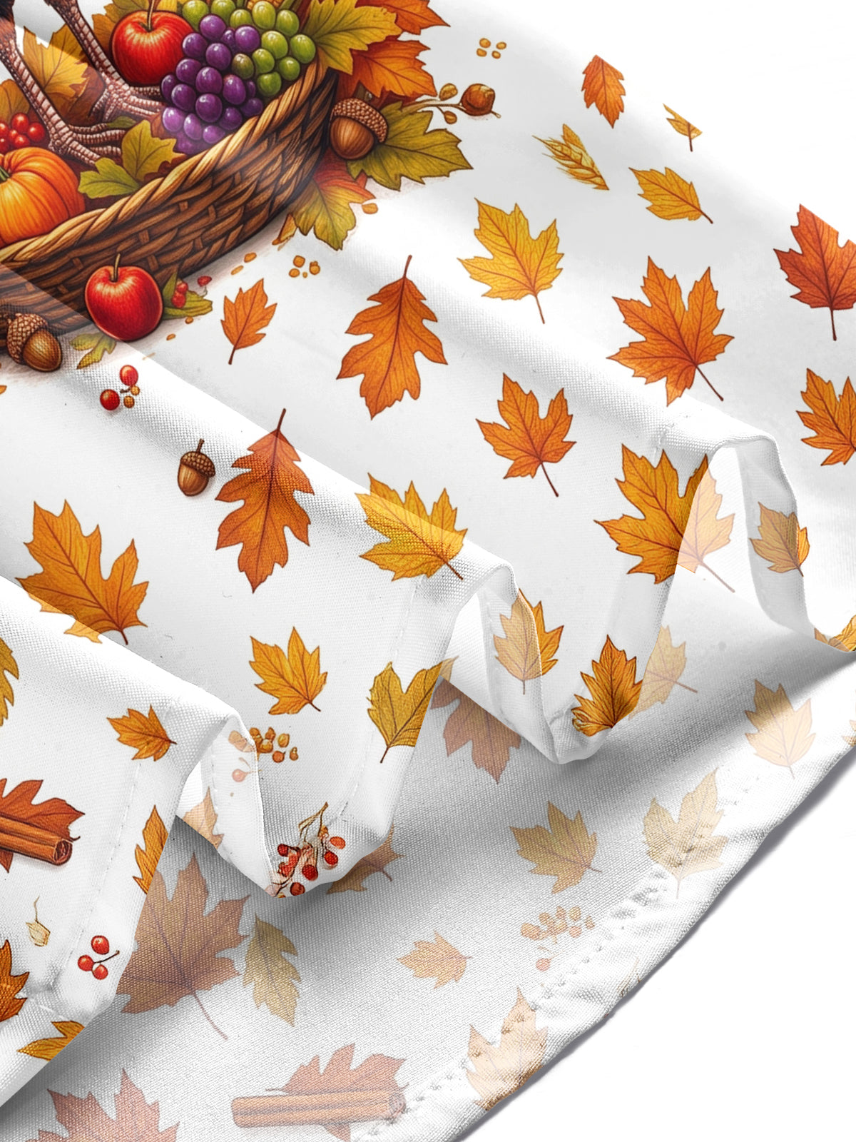 Adaychic Men's Long Sleeve Shirt - Thanksgiving Turkey And Harvest Cornucopia Print with Chest Pocket