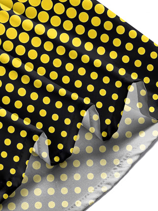 Adaychic Men's Geometric Polka Dot Gradient Print Long Sleeve Shirt with Chest Pocket