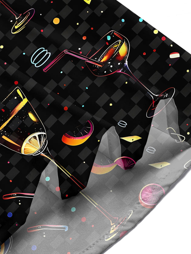 Hawaiian Cocktail Men's Pocket Short Sleeve Shirts