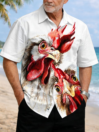 Men's short sleeve pocket shirt front view