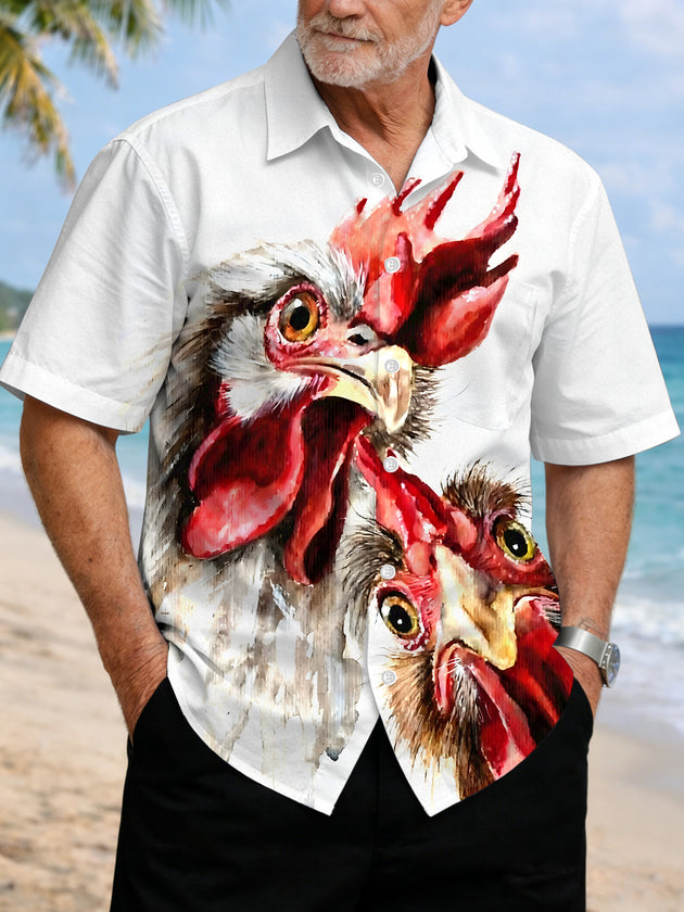 Men's short sleeve pocket shirt front view