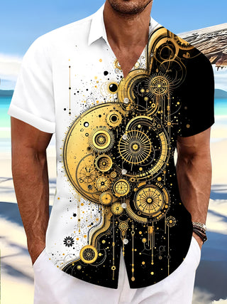 Men's Geometry Gear Pocket Short Sleeve Shirt Front View
