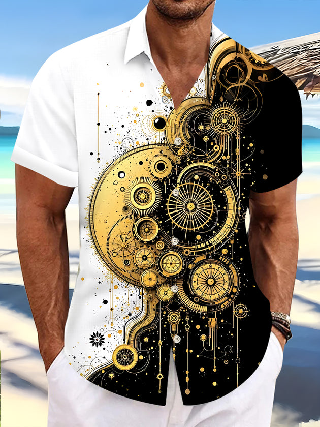 Men's Geometry Gear Pocket Short Sleeve Shirt Front View