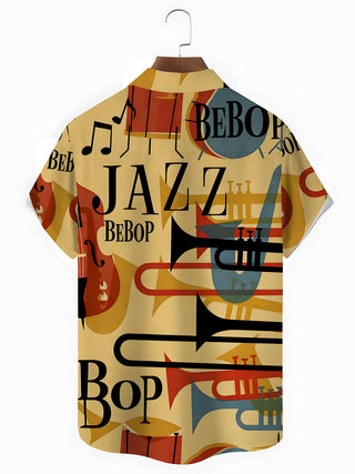 men's vintage print shirt back view