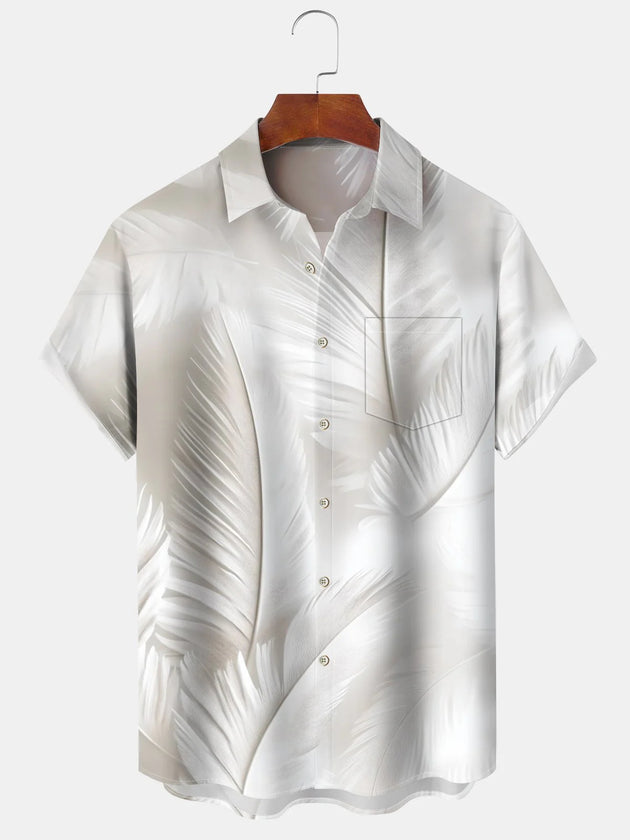 men's Hawaiian shirt front view tropical beach vacation