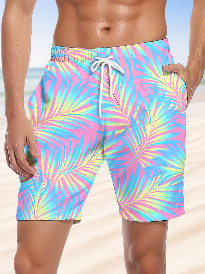 Coconut Tree Men's Print Pocket Shorts