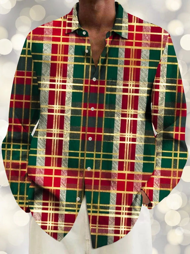 men's Christmas shirt front view holiday party