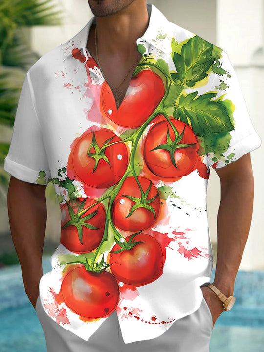 Tomato Men's Pocket Short Sleeve Shirts