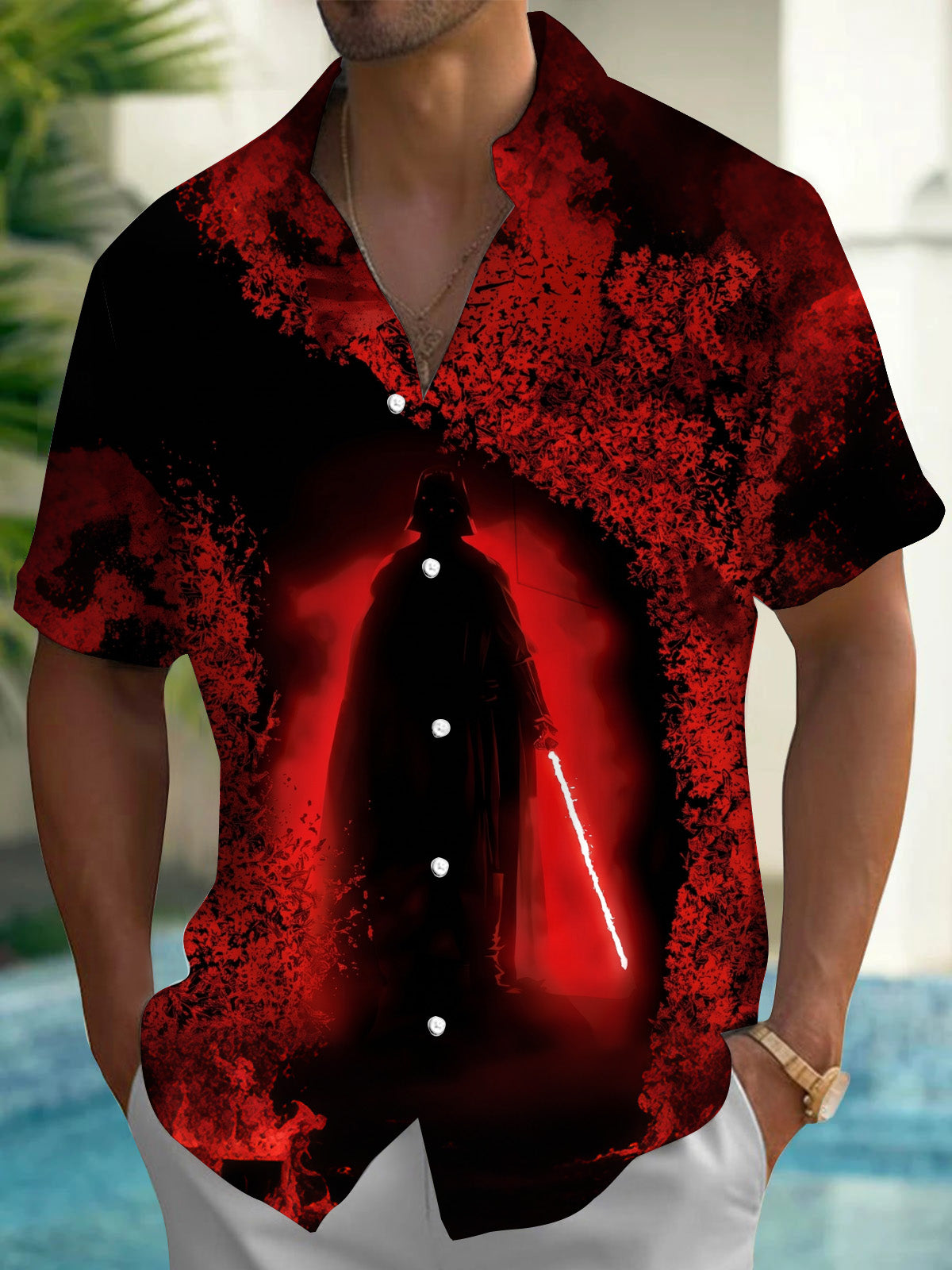 Star Warrior Men's Pocket Short Sleeve Shirts