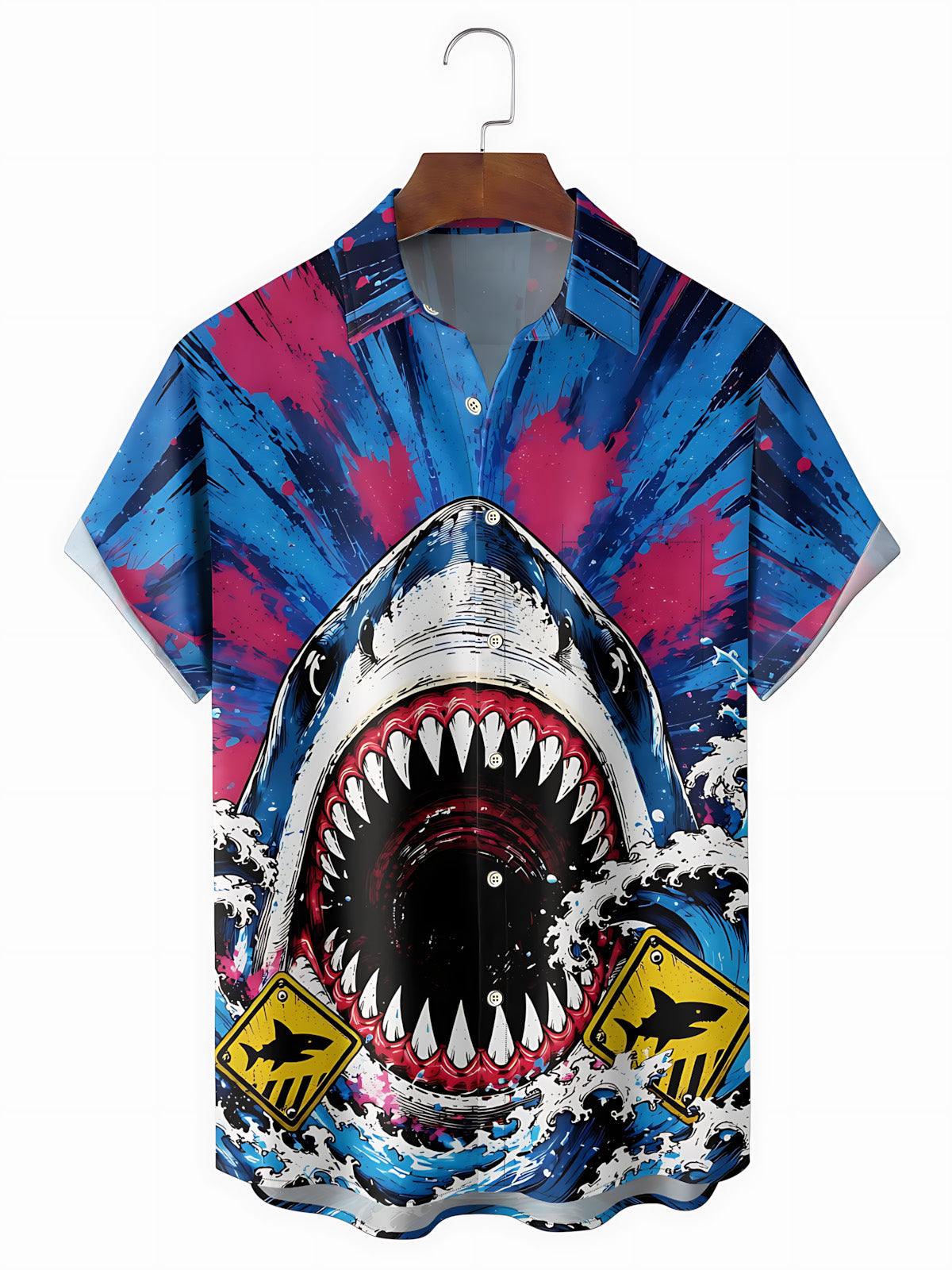 Shark Men's Pocket Short Sleeve Shirts