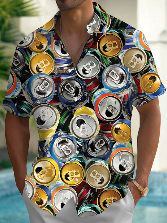 Can Print Men's Pocket Short Sleeve Shirts
