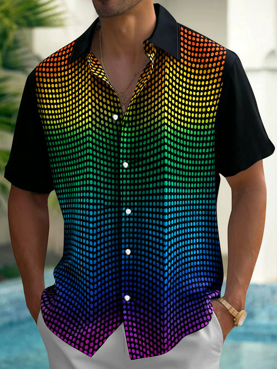 Geometry Men's Pocket Short Sleeve Shirts