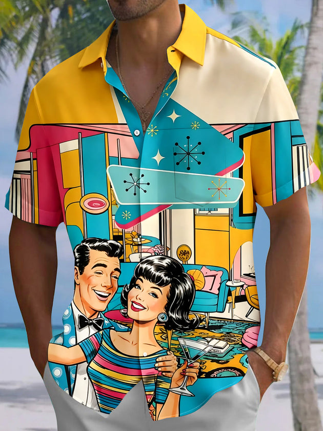 Vintage Men's Pocket Short Sleeve Shirts