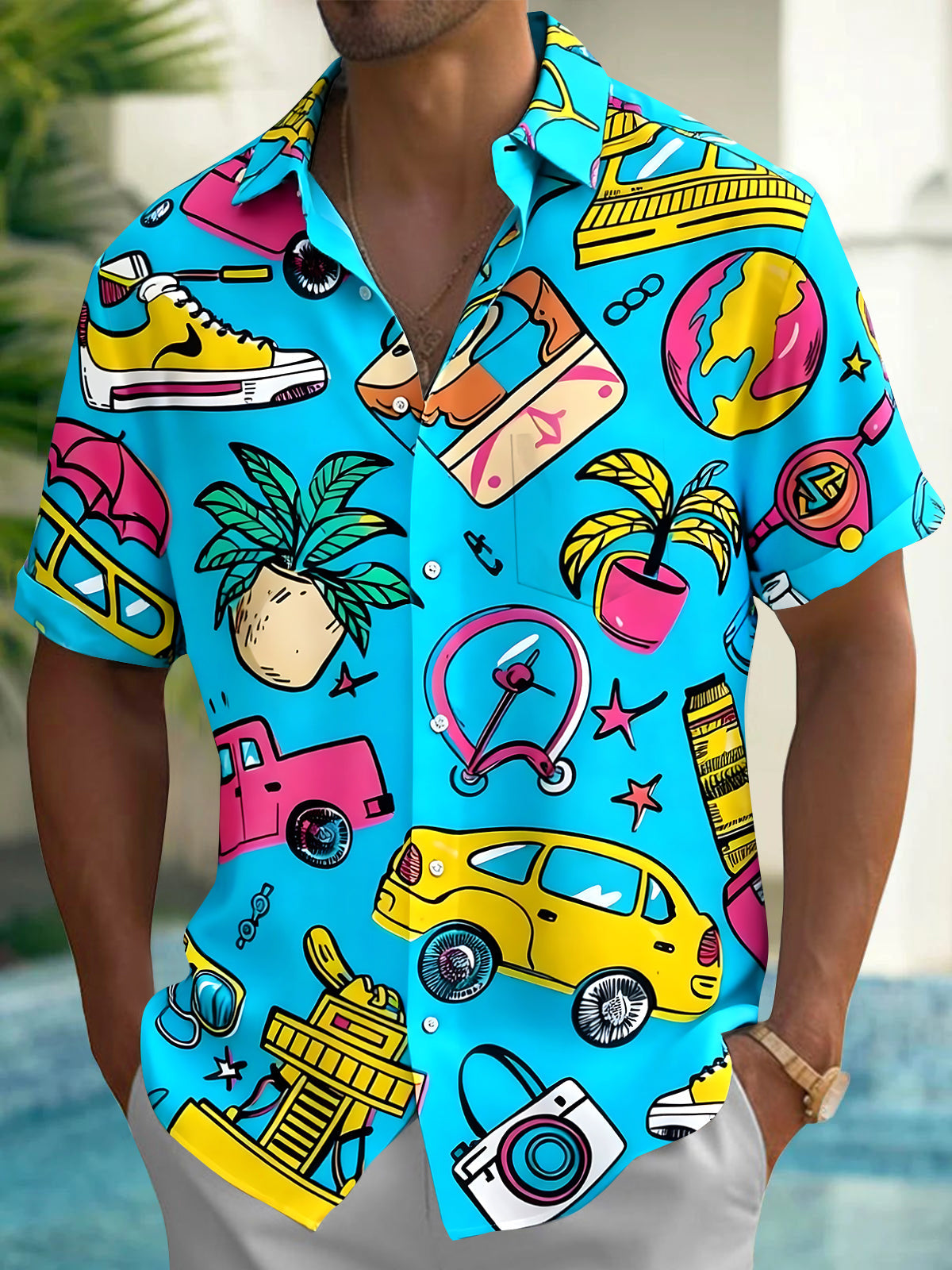 Funny Men's Pocket Short Sleeve Shirts