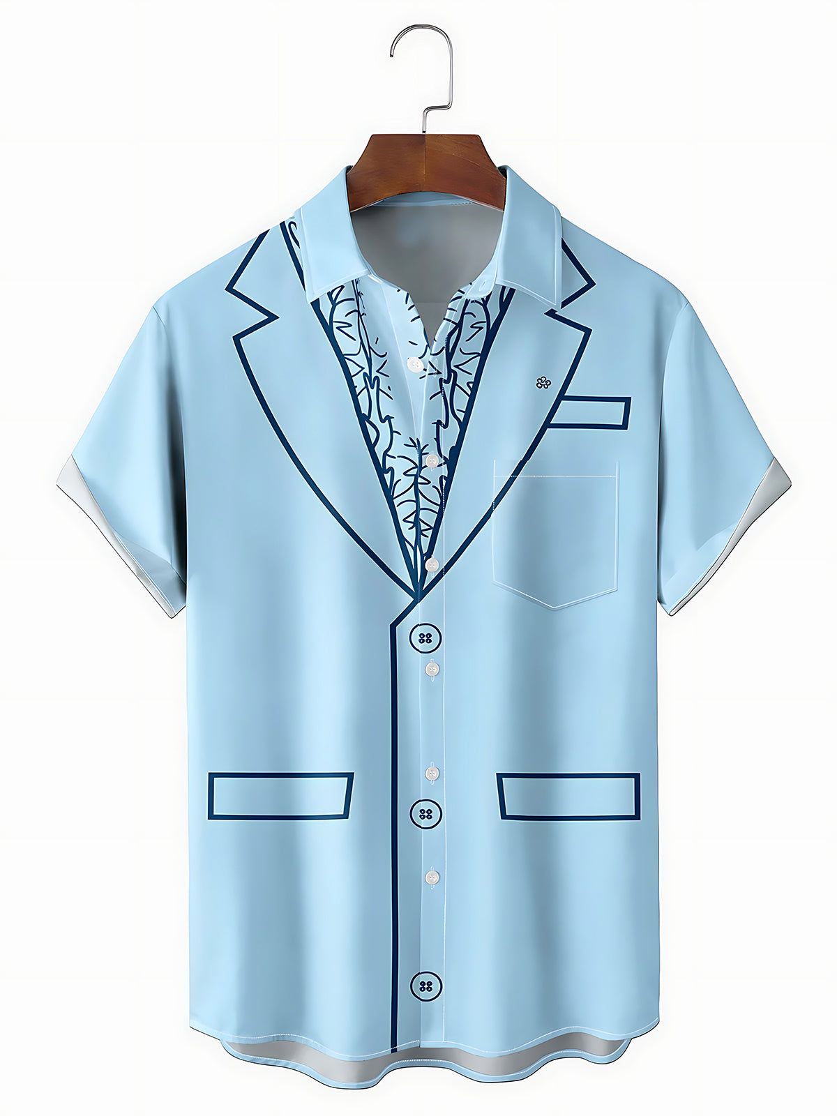 Funny Costume Men's Pocket Short Sleeve Shirts