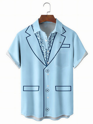 Funny Costume Men's Pocket Short Sleeve Shirts