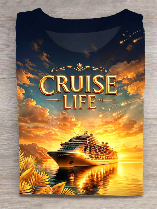 Hawaiian Cruise Life Men's Short Sleeve Round Neck T-shirt