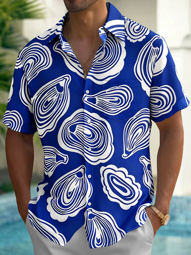 Geometry Men's Pocket Short Sleeve Shirts