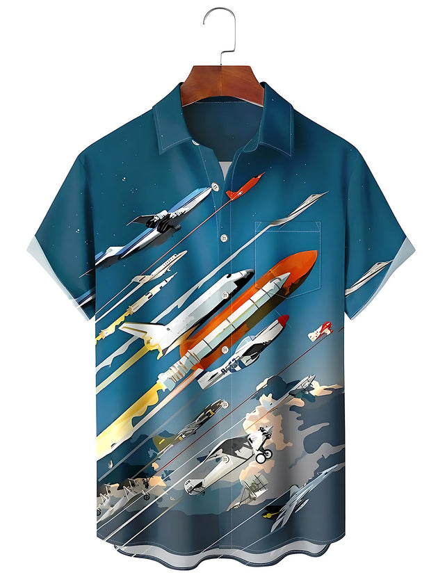 Rocket Men's Pocket Short Sleeve Shirts