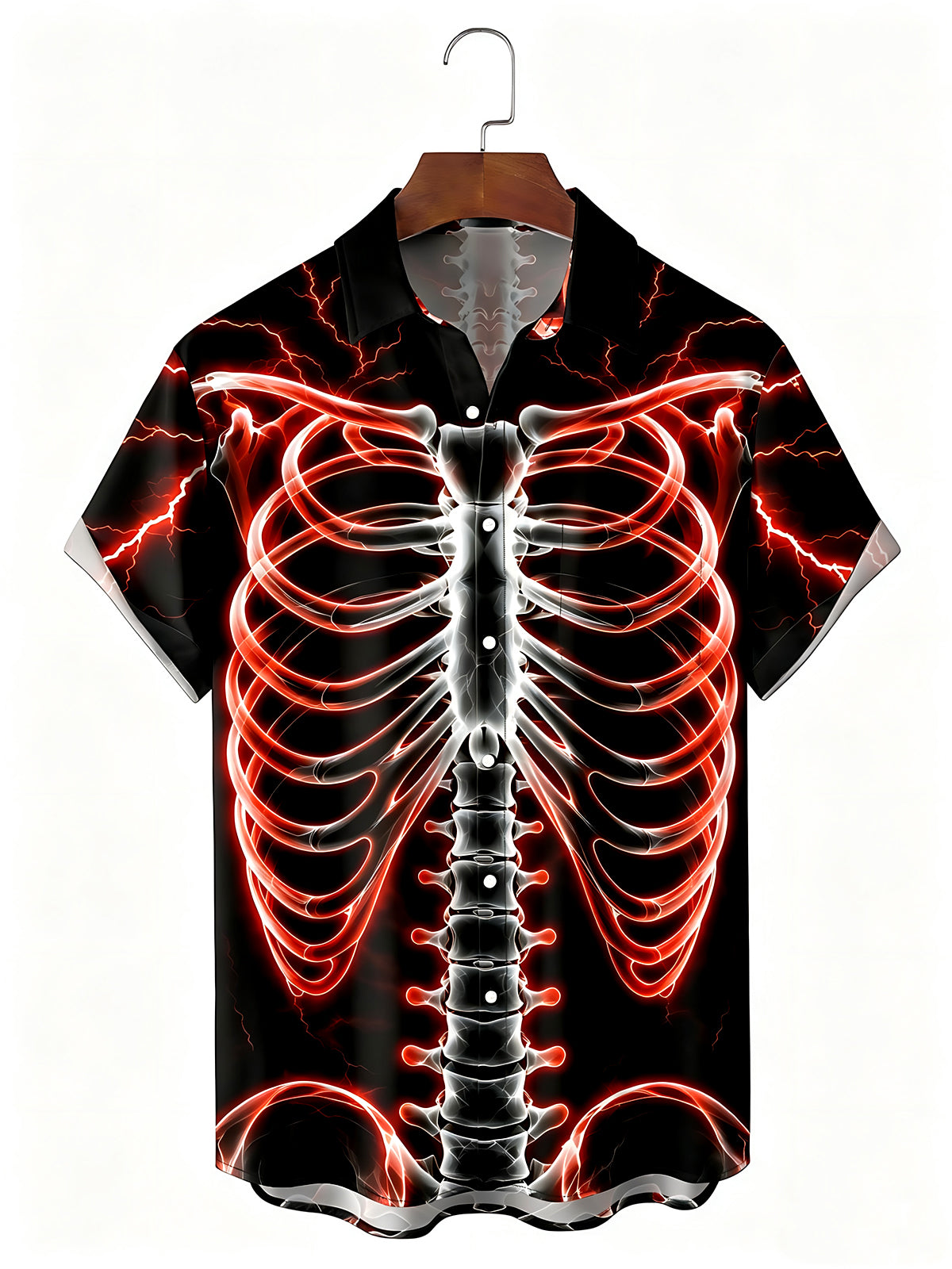 Dark Skull Bone Men's Pocket Short Sleeve Shirts