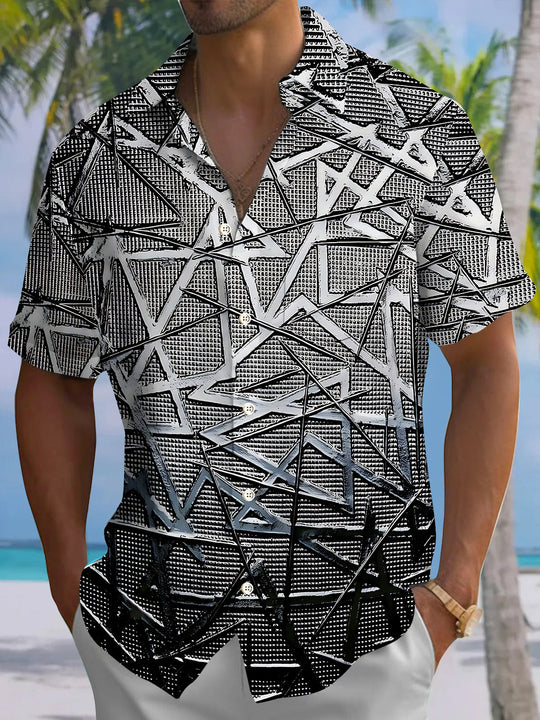 Geometry Men's Pocket Short Sleeve Shirts